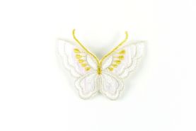Pretty Irridescent Embroidered Butterfly Applique in 2 Colour Options